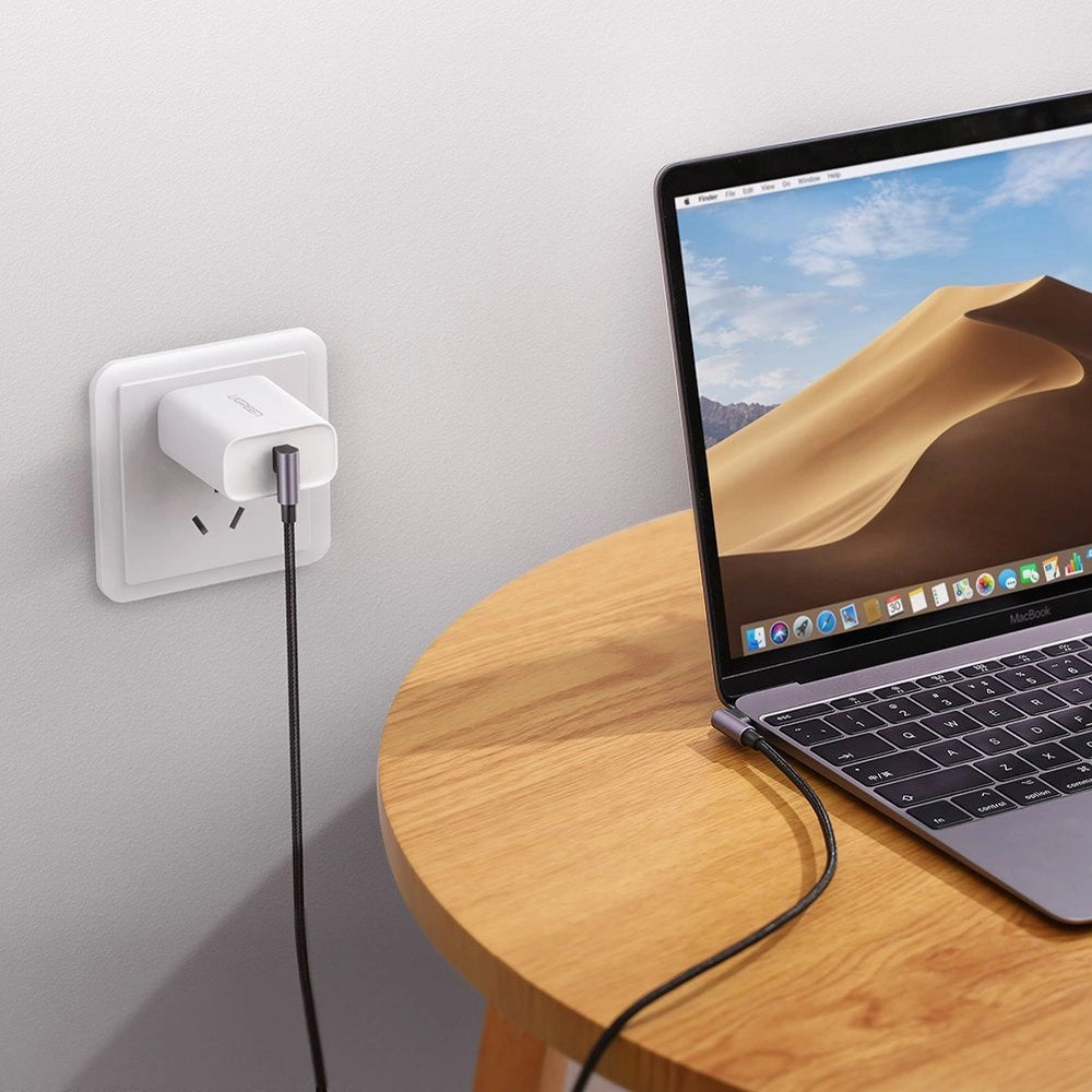 Ugreen US323 angled USB-C - USB-C PD QC SCP 3A 480Mb/s cable 1m - gray_6