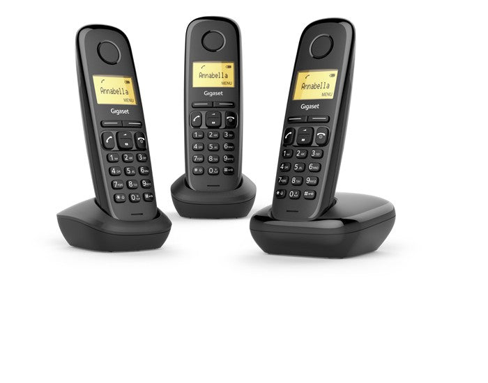 GIGASET WIRELESS PHONE A170 TRIO BLACK (L36852-H2802-D211)_1