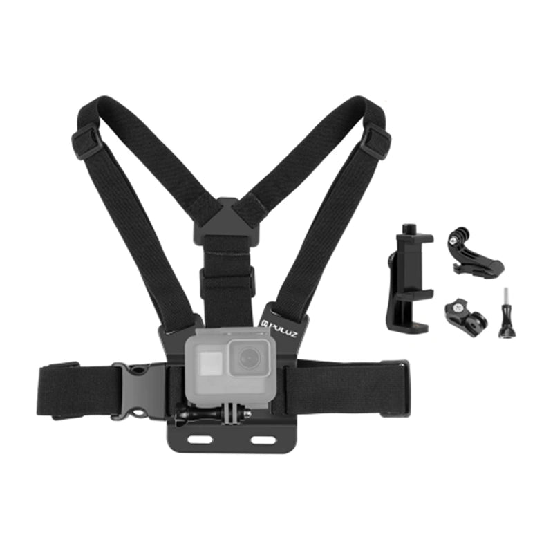 Puluz 5-in-1 Chest Strap with Phone Holder and J-Hook Mount_0