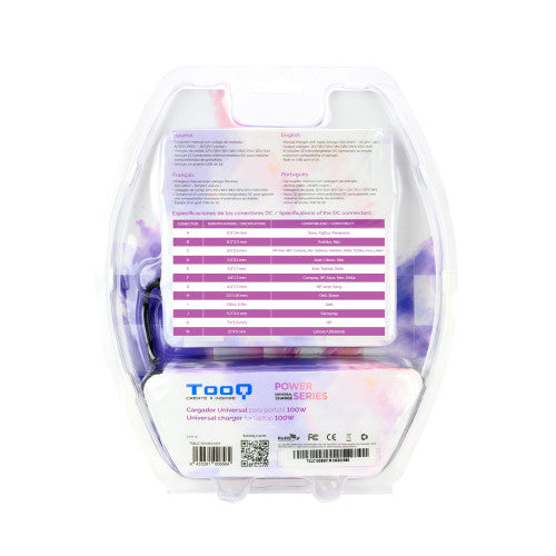 Cargador de Portátil TooQ TQLC-100BS01M/ 100W/ Manual/ 12 Conectores/ Voltaje 12-24V/ 1 USB_6