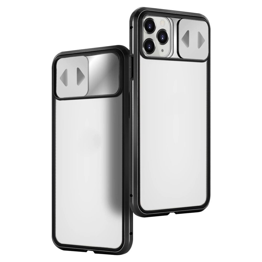 Wozinsky Magnetic Cam Slider Case Full Body Cover built-in front glass lens rotector for Huawei P40 black_1