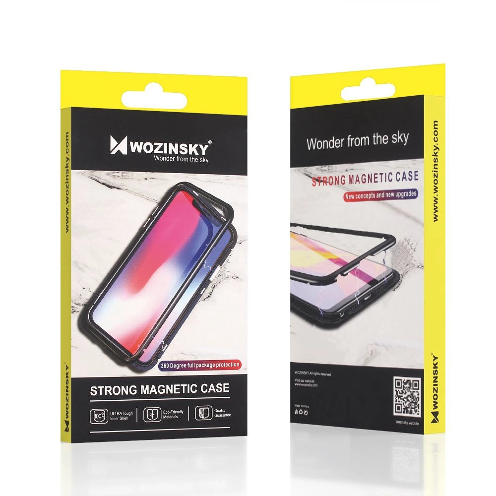 Wozinsky Magnetic Cam Slider Case Full Body Cover built-in front glass lens rotector for Huawei P40 black_7