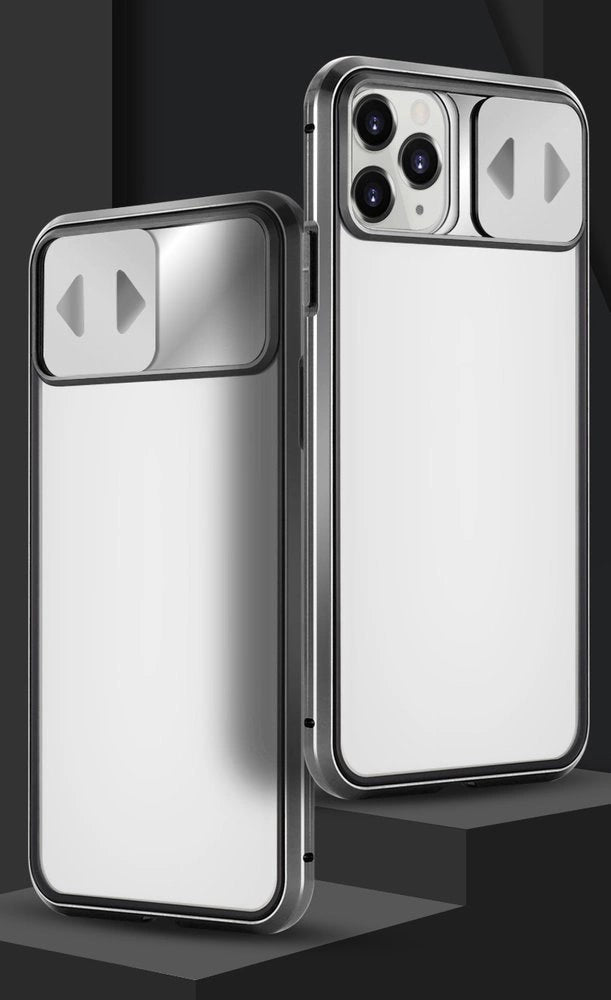Wozinsky Magnetic Cam Slider Case Full Body Cover built-in front glass lens rotector for Huawei P40 black_11