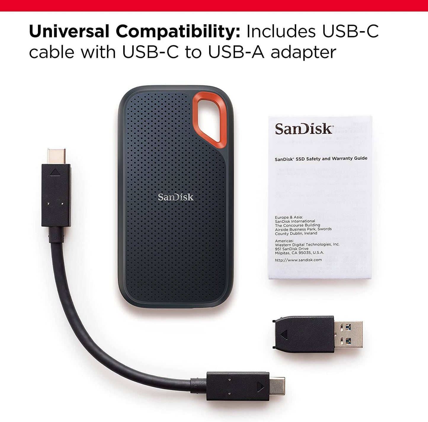 SSD Externo SanDisk Extreme Portable 2TB USB-C USB 3.2 Gen 2