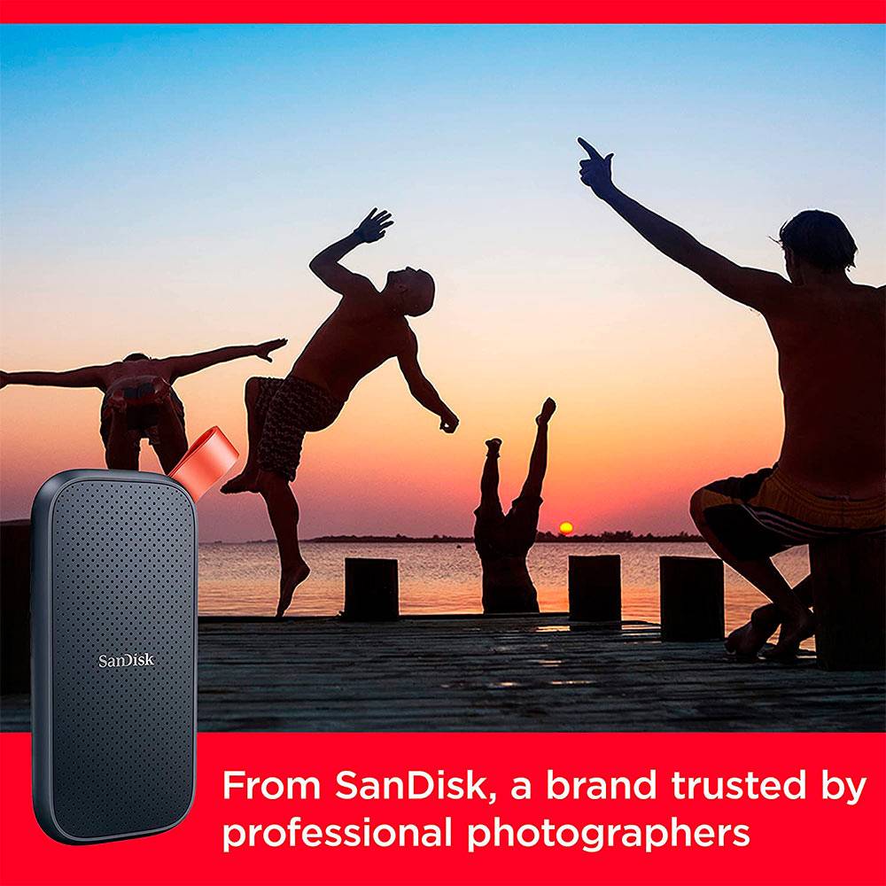 SSD Externo SanDisk Portable 1TB USB-C USB 3.2 Gen 2 (800Mb/s)