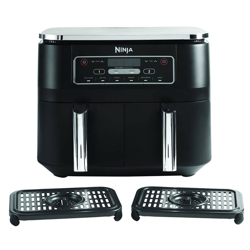 Fritadeira Air Fryer (Sem Óleo) Ninja AF300EU Dual Basket 6 em 1 7.6L 2400W Preta
