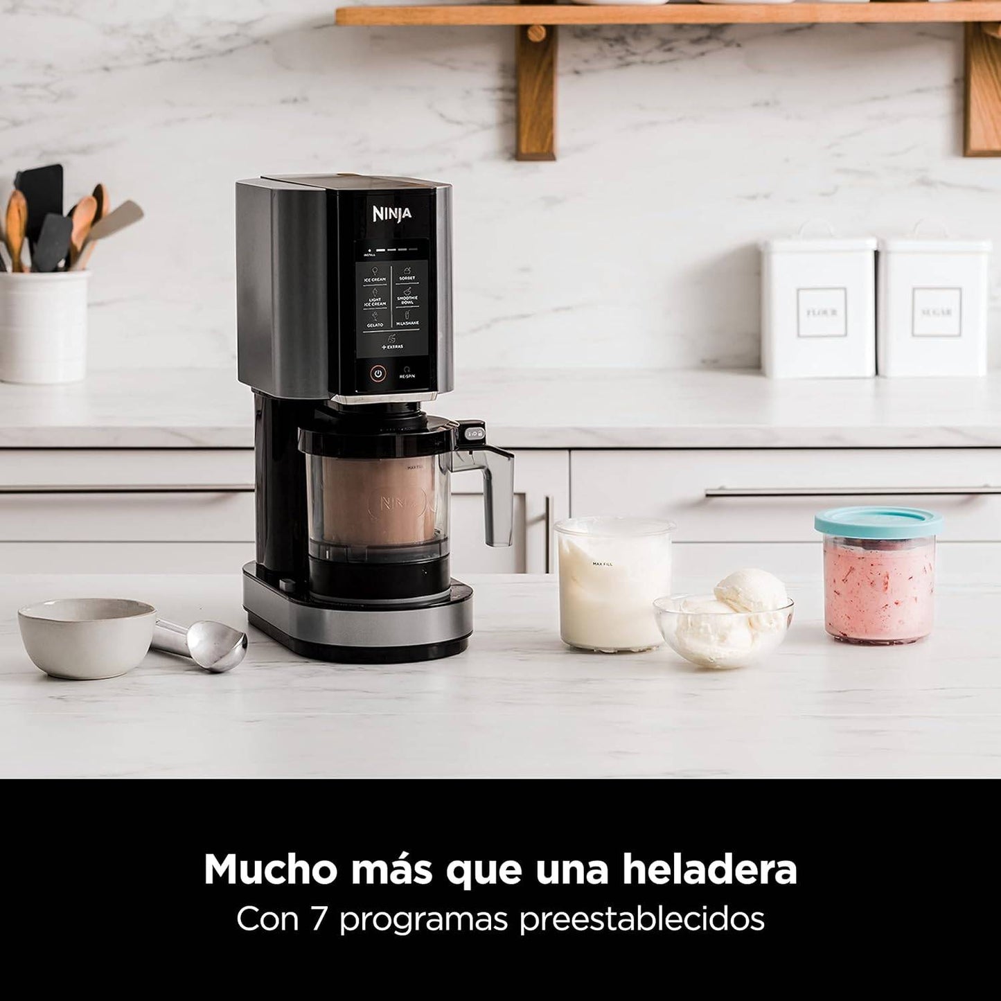 Máquina de Fazer Gelados Ninja NC300EU CREAMi 1.4L 7 Programas Preta