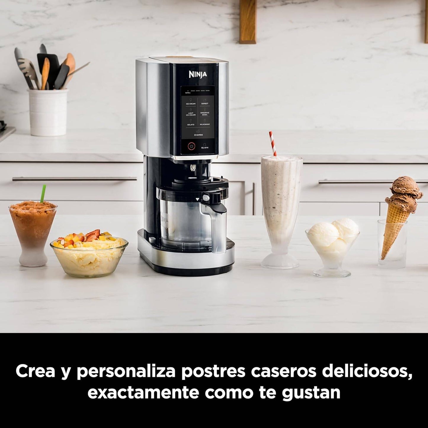 Máquina de Fazer Gelados Ninja NC300EU CREAMi 1.4L 7 Programas Preta