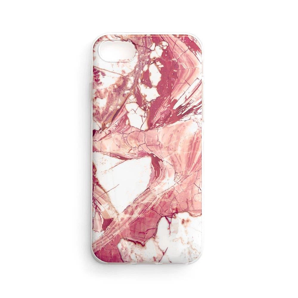 Wozinsky Marble TPU case cover for iPhone 12 Pro Max pink_0