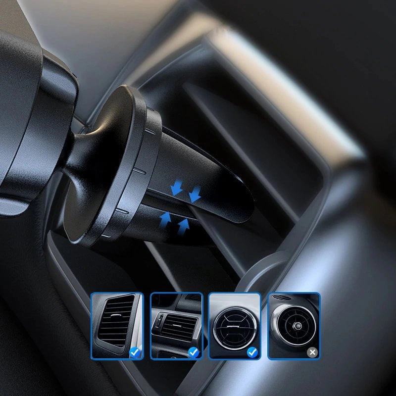 Wozinsky car phone holder gravity for ventilation grille black (WCH-05)_20