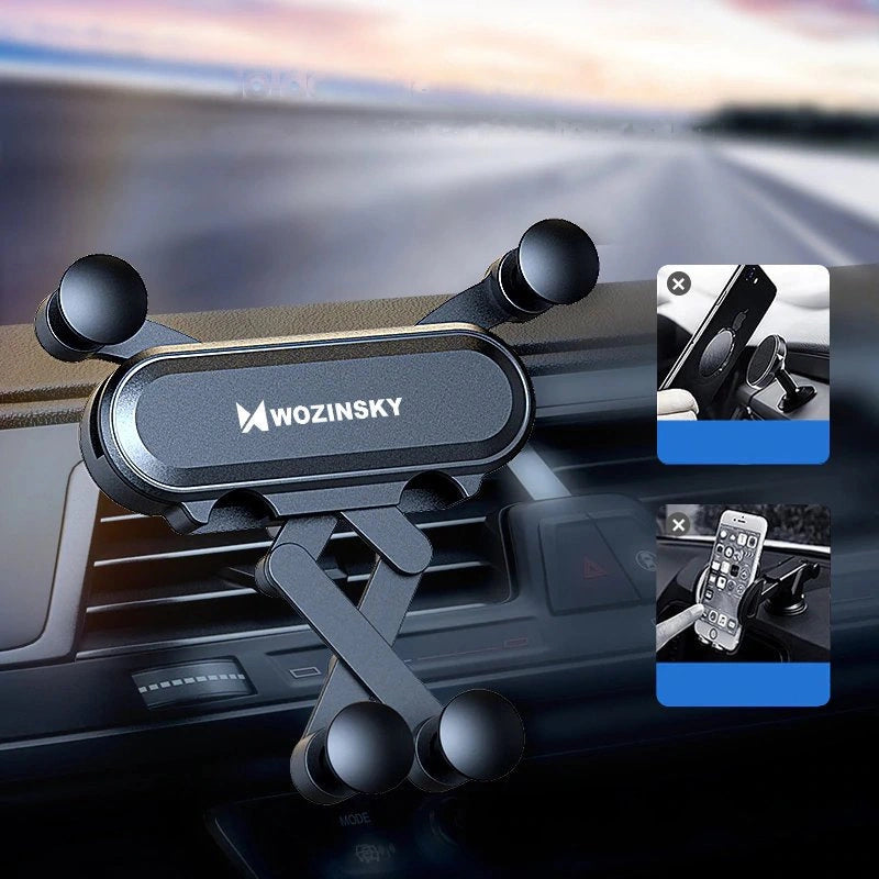 Wozinsky car phone holder gravity for ventilation grille black (WCH-05)_13