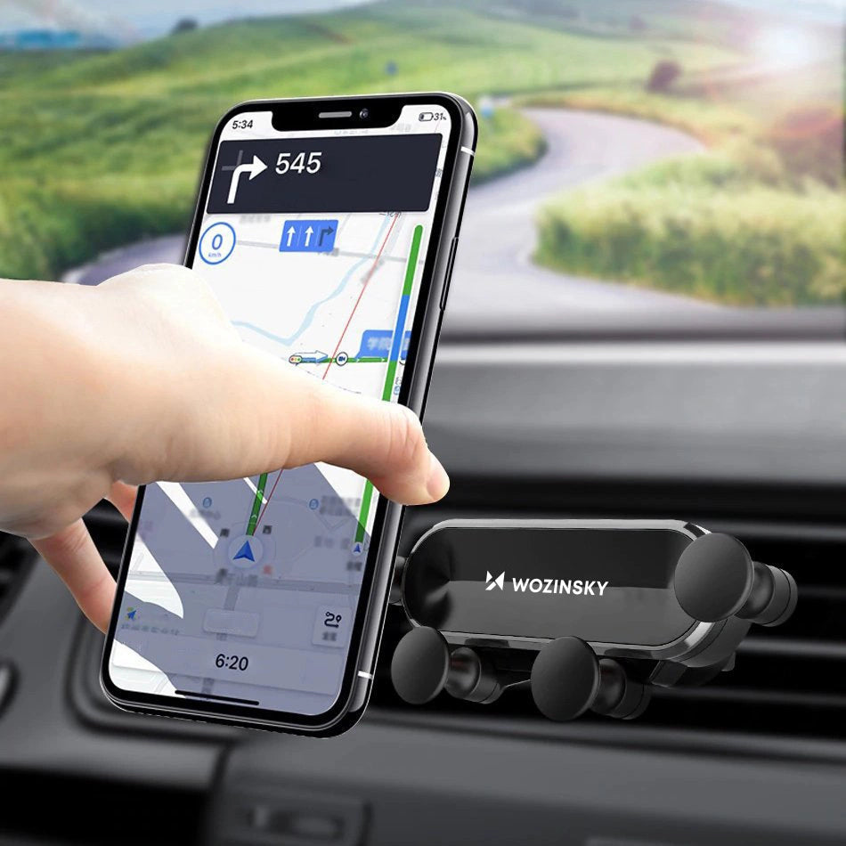 Wozinsky car phone holder gravity for ventilation grille black (WCH-05)_21