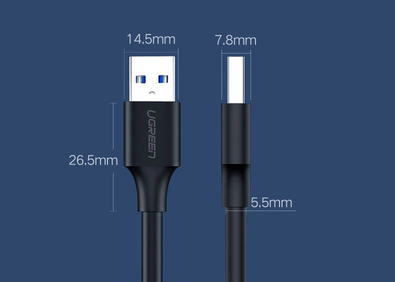 Ugreen cable USB 2.0 cable (male) - USB 2.0 (male) 0.5 m black (US128 10308)_11