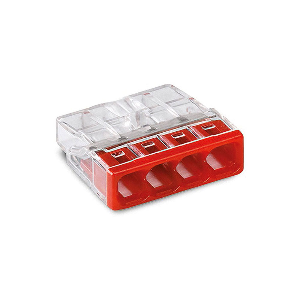 Conector rápido 4 condutores rÃgidos, ø máximo 2,5 mm², transparente / vermelha_0