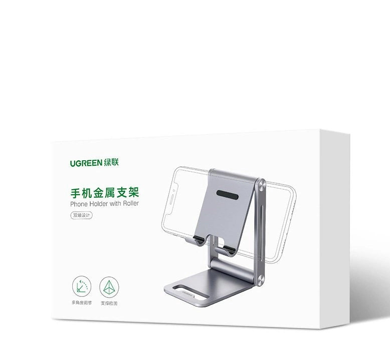 Ugreen metal aluminum folding phone holder tablet gray (LP263 80708)_4