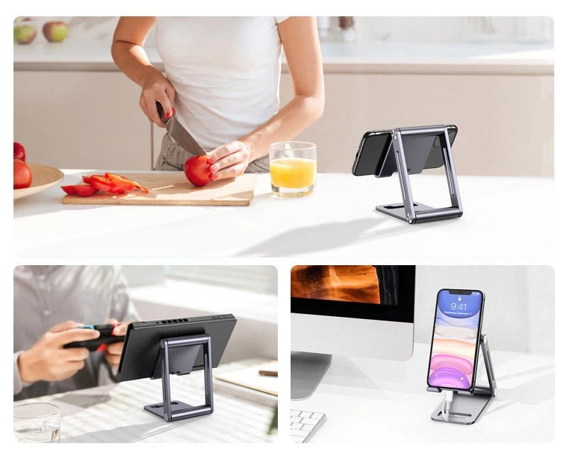 Ugreen metal aluminum folding phone holder tablet gray (LP263 80708)_2