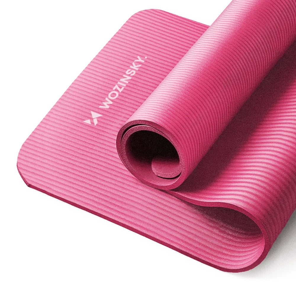 Wozinsky exercise mat 181 x 63 x 0.9 cm thick gymnastic yoga mat pink_0