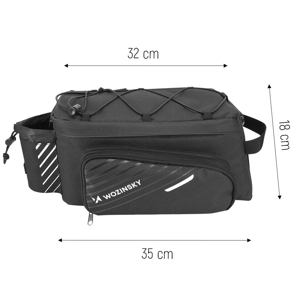 Wozinsky bike carrier bag with 9l shoulder strap (rain cover included) black (WBB22BK)_3