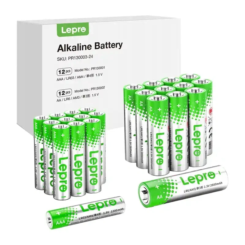LEPRO 130003-24 AA/AAA Alkaline Batteries, 24-Pack_0