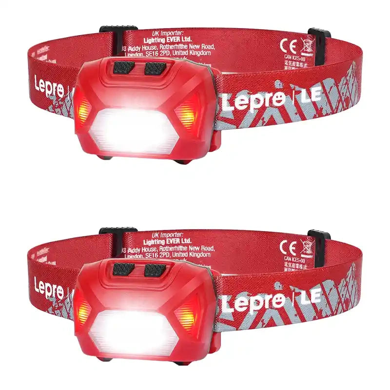 LEPRO 320014-R-2 USB Headlamp, 2-Pack_0