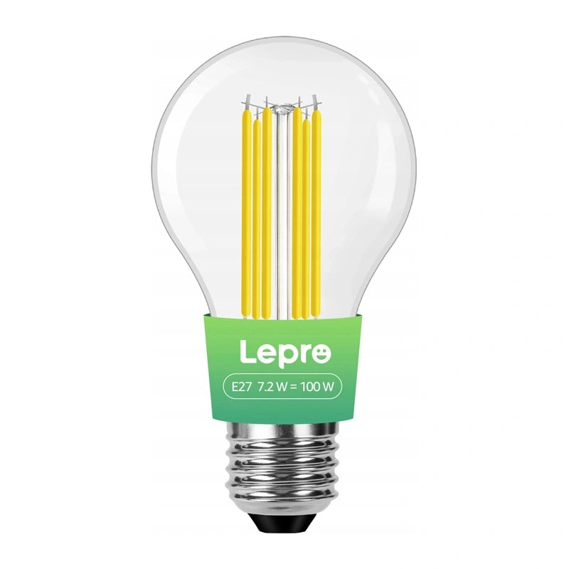 LEPRO 100094-WW-EU E27 Filament LED Bulb, 7.2W (100W), 1521 lm, 2700K, Class A_0