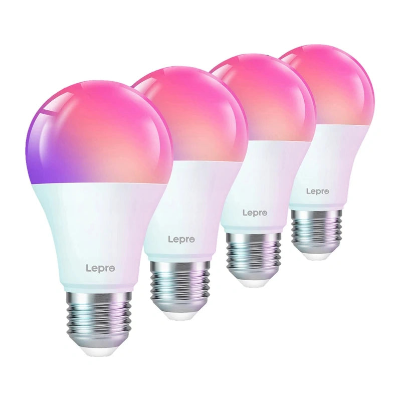LEPRO B1-EU-4 E27 Wi-Fi LED Bulbs, 4-Pack_0