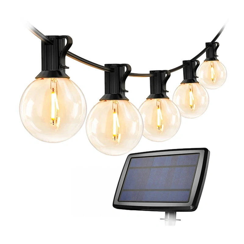 LEPRO PR440001-WW Solar Garden String Lights, 7.62 m, Twilight Sensor, 4 Modes_0