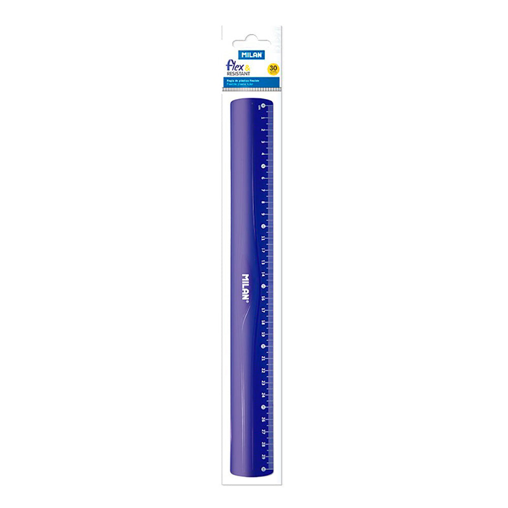 Régua flex & resistan azul 30cm milan_0