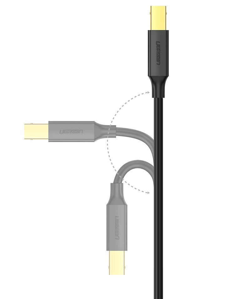 Ugreen USB Type B printer cable (male) - USB 2.0 (male) 480 Mbps 1.5 m black (US135 10350)_8