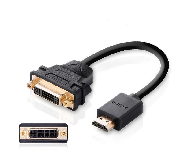 Ugreen cable cable adapter adapter DVI 24 + 5 pin (female) - HDMI (male) 22 cm black (20136)_6