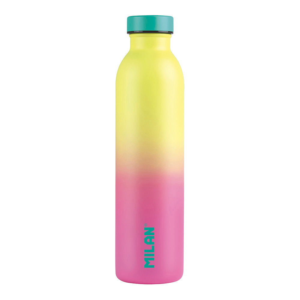 Garrafa isotérmica de inox 304 591ml amarela_0