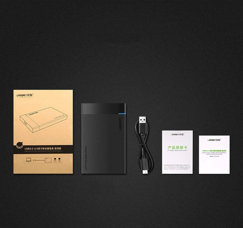 Ugreen bay for HDD SSD disk housing 2.5 '' SATA USB 3.2 Gen 1 (5 Gbps) micro USB SuperSpeed + 0.5 m cable black (US221 30848)_4