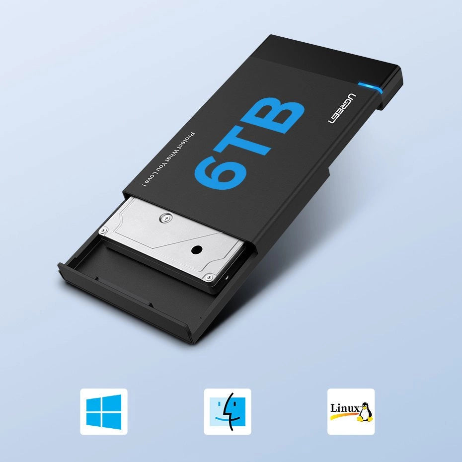 Ugreen bay for HDD SSD disk housing 2.5 '' SATA USB 3.2 Gen 1 (5 Gbps) micro USB SuperSpeed + 0.5 m cable black (US221 30848)_6