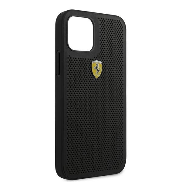 Ferrari FESPEHCP12MBK iPhone 12/12 Pro 6.1" black/black hardcase On Track Perforated_9