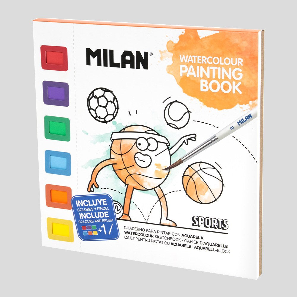 Livro de colorir, com aquarela e pincel, esportes_0