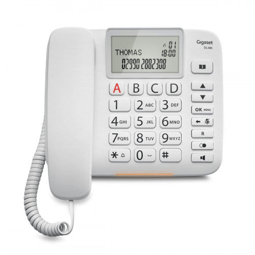 Gigaset DL380 Teléfono analógico Blanco Identificador de llamadas_6
