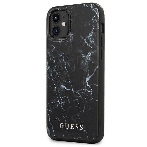 Guess GUHCP12SPCUMABK iPhone 12 mini 5,4" czarny/black hardcase Marble_0