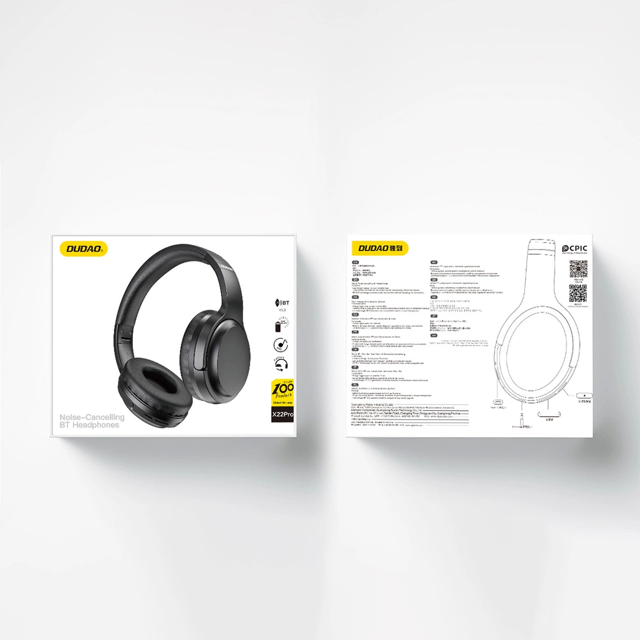 Dudao X22Pro on-ear wireless Bluetooth 5.3 headphones - black_2