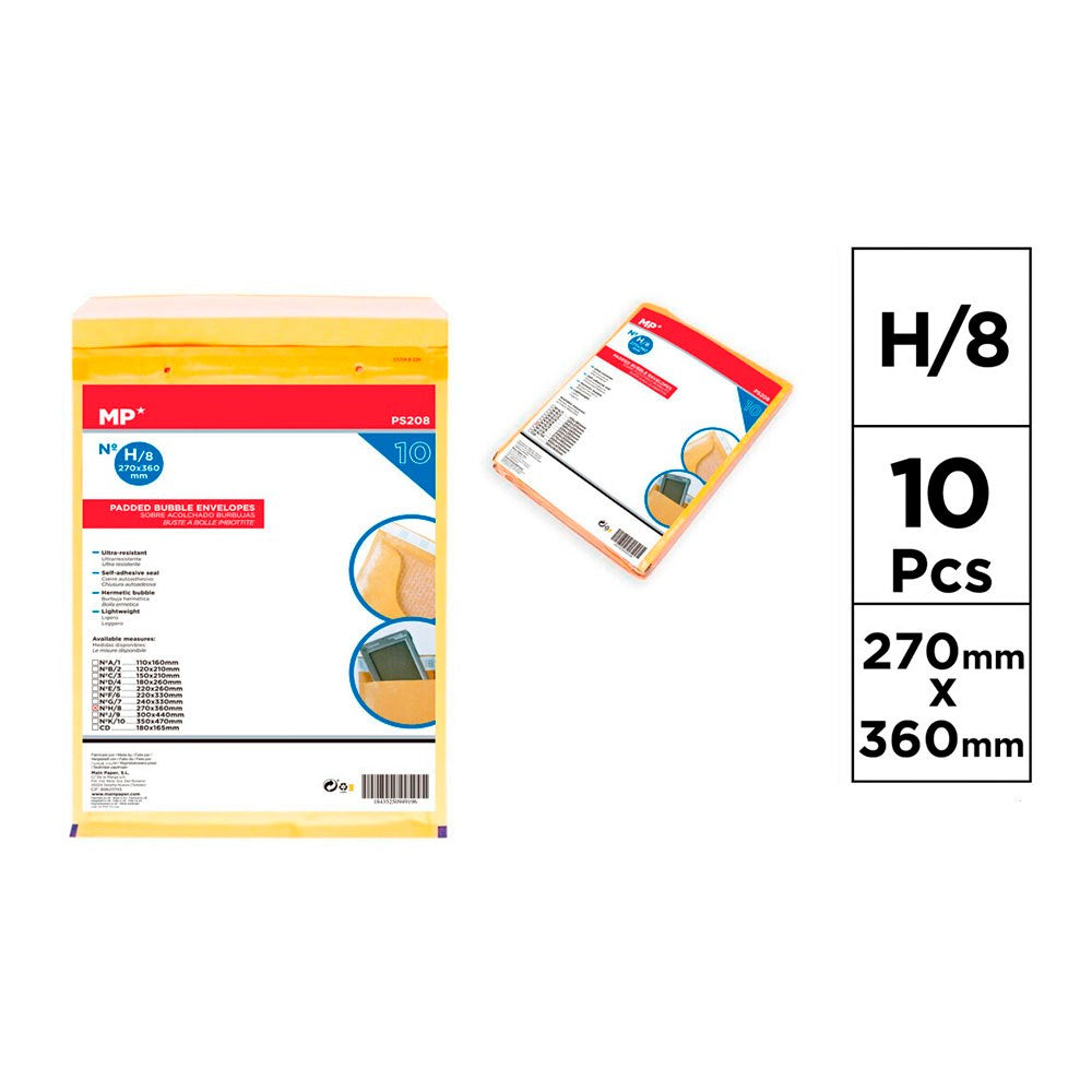 Envelope bolhas h/8 270 x 360 mm, 10 un_0