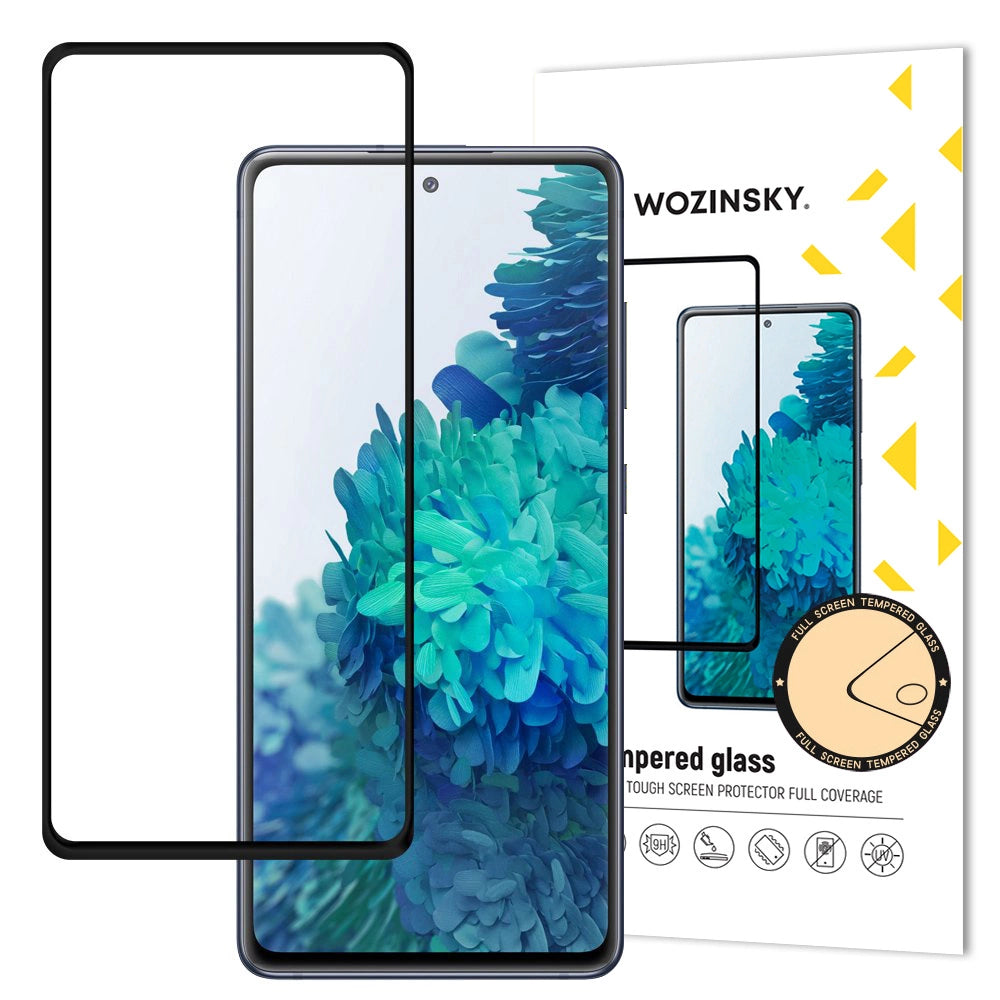 Wozinsky Tempered Glass Full Glue Super Tough Screen Protector Full Coveraged with Frame Case Friendly for Samsung Galaxy S20 FE black_0