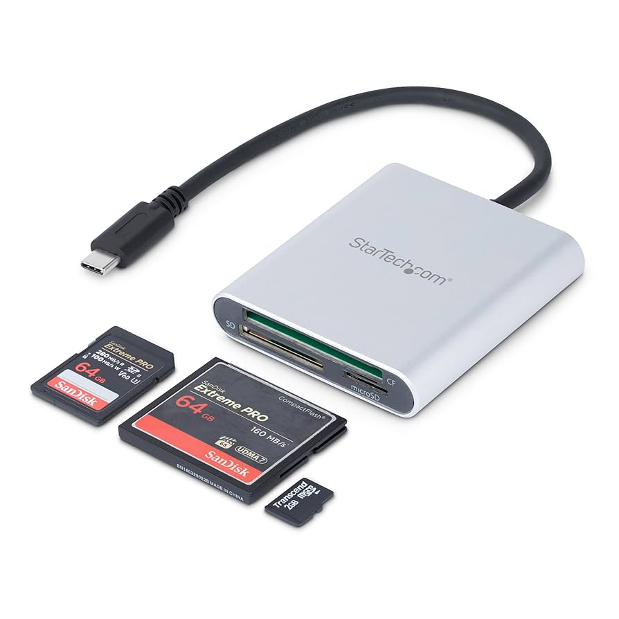 Leitor de Cartões USB 3.2 Gen 1 Type-C SD/MMC/CF STARTECH