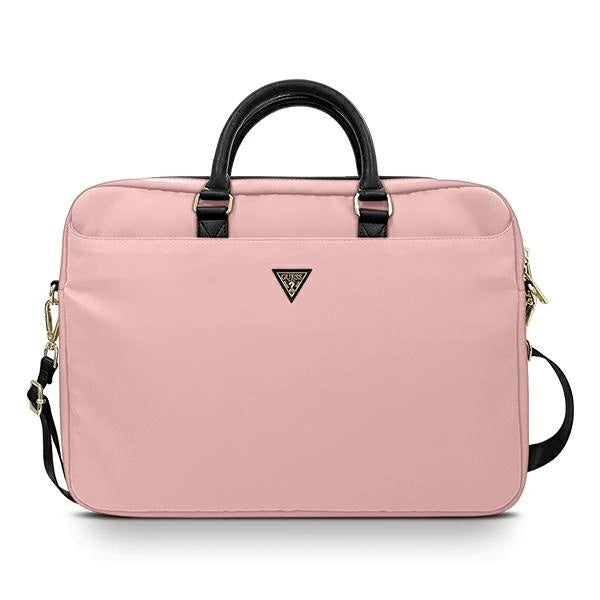 Guess Nylon Triangle Logo bag for a 16" laptop - pink_0