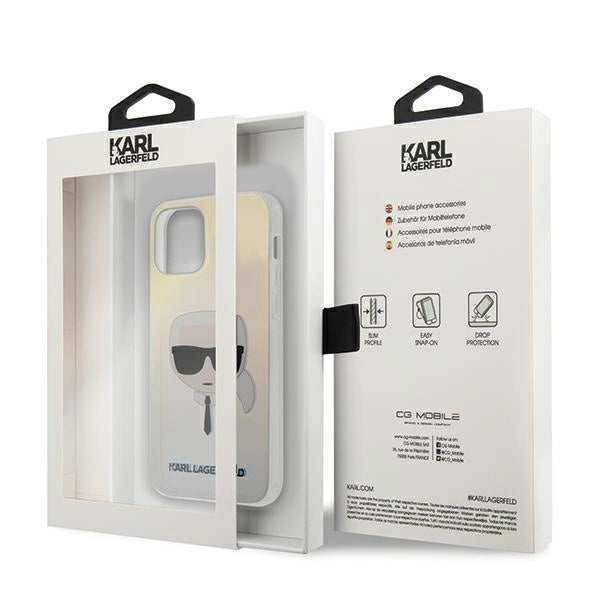 Karl Lagerfeld KLHCP12SPCKHML iPhone 12 mini 5,4" multicolor hardcase Iridescent Karl`s Head_4