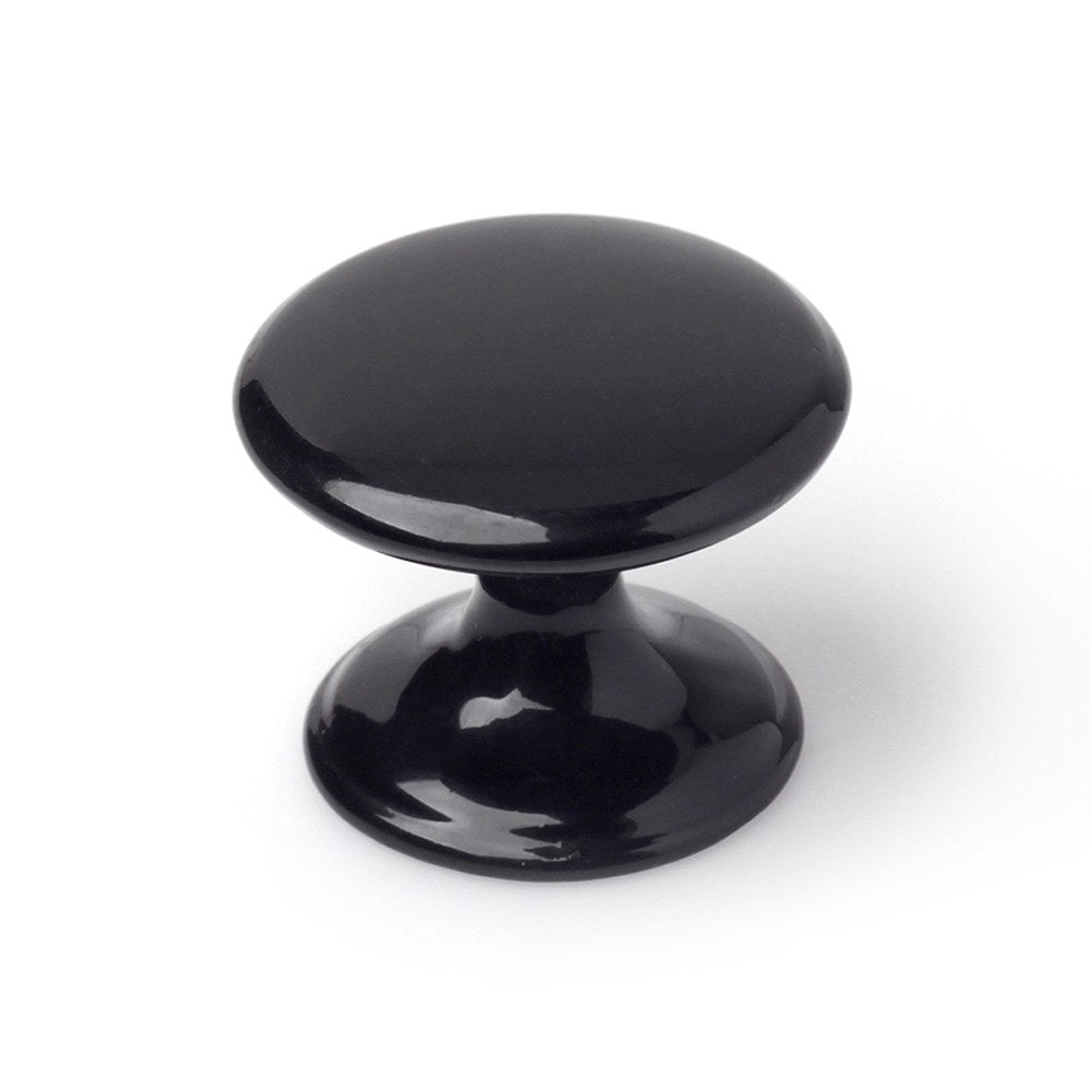 Puxador para móveis, modelo 756, em zamac com acabamento preto ø33 mm_0
