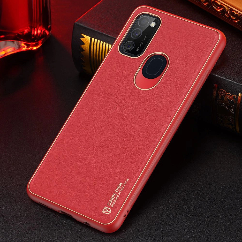 Dux Ducis Yolo elegant case made of soft TPU and PU leather for Samsung Galaxy M30s red_13