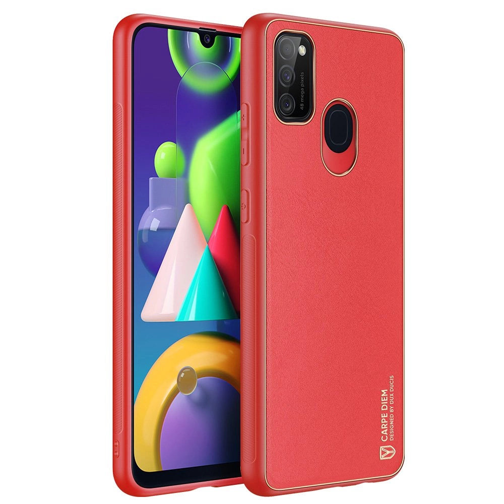 Dux Ducis Yolo elegant case made of soft TPU and PU leather for Samsung Galaxy M30s red_2