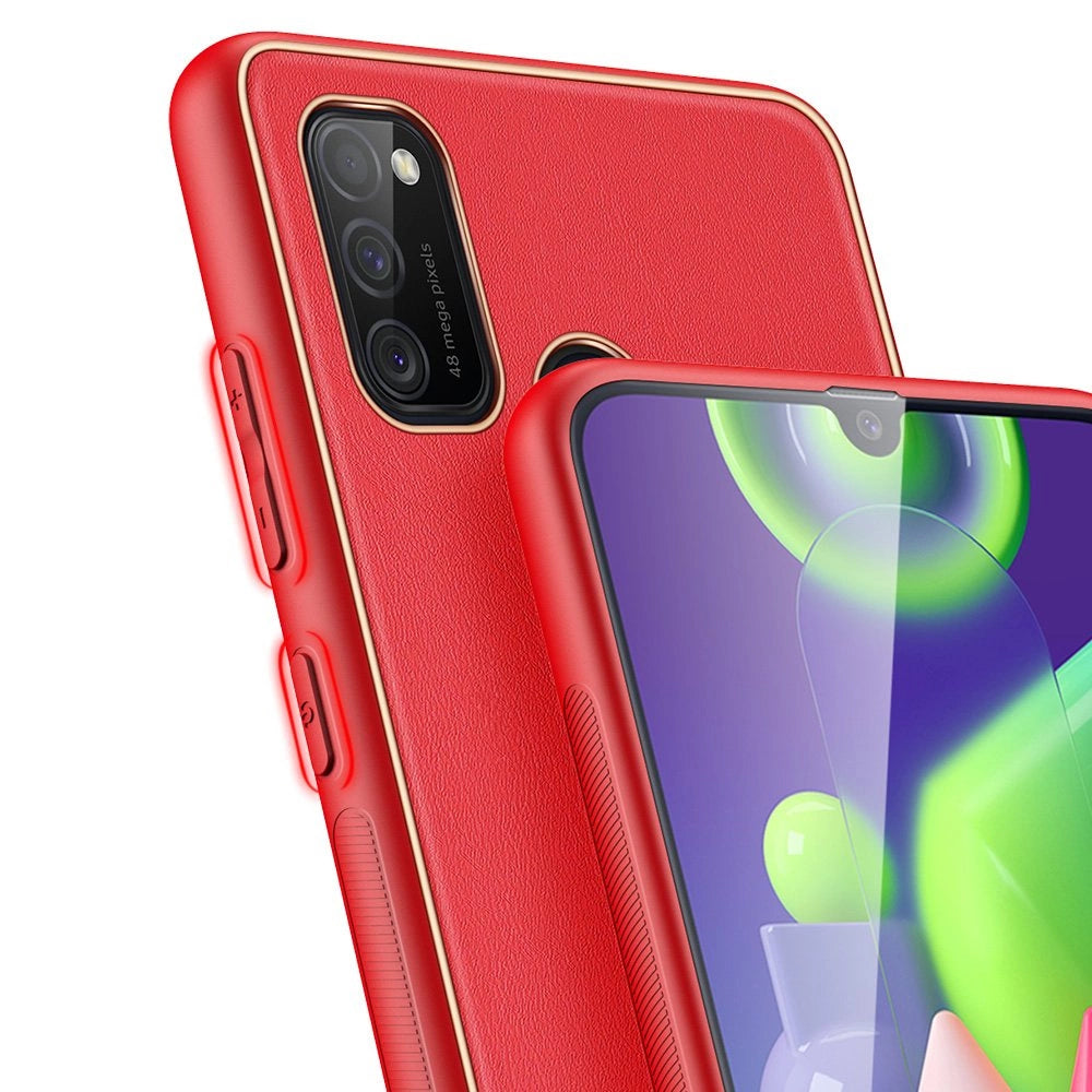 Dux Ducis Yolo elegant case made of soft TPU and PU leather for Samsung Galaxy M30s red_6