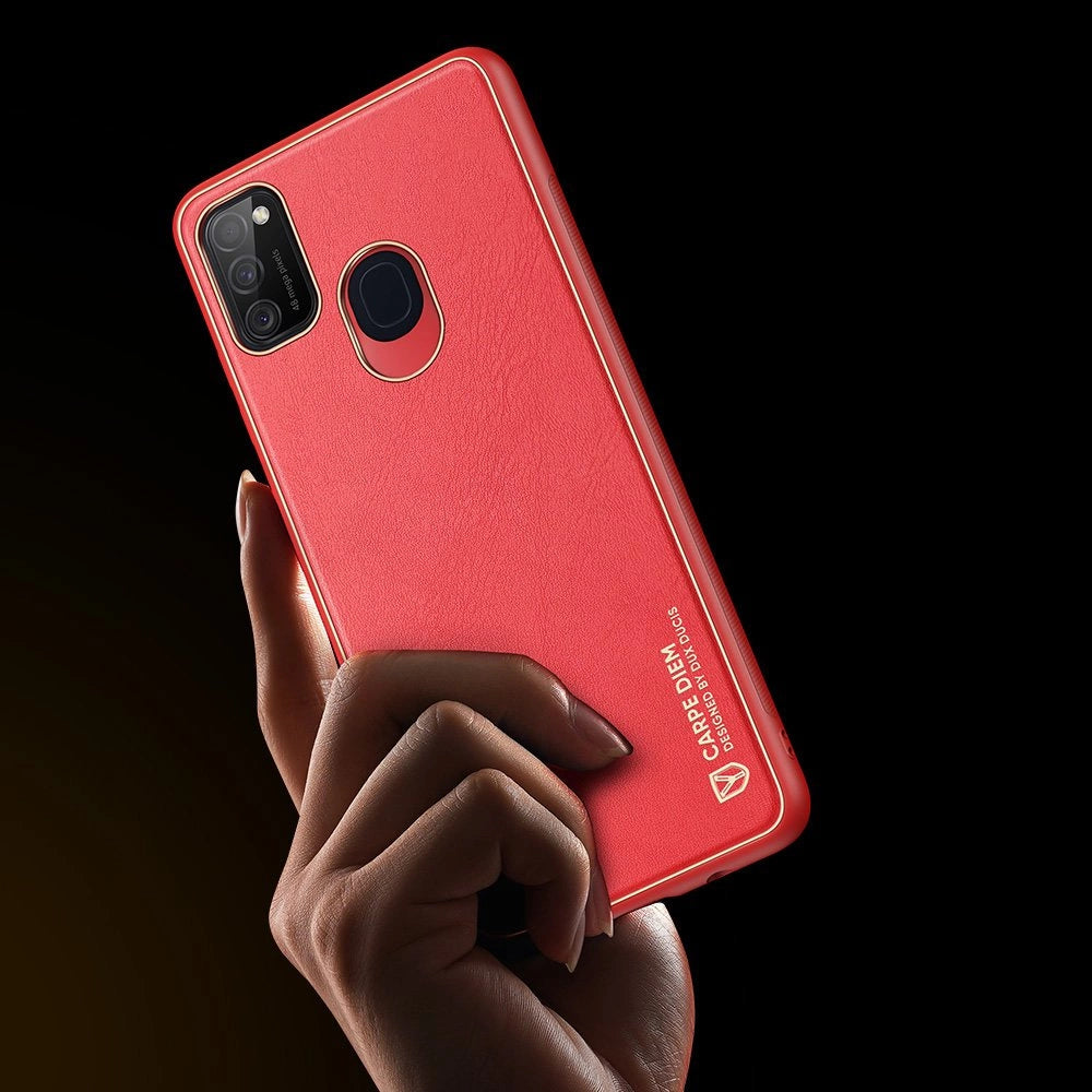 Dux Ducis Yolo elegant case made of soft TPU and PU leather for Samsung Galaxy M30s red_8