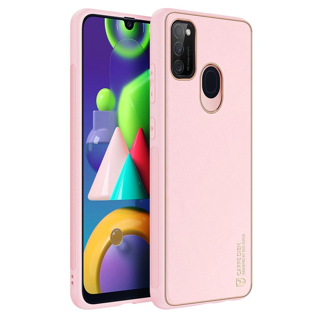 Dux Ducis Yolo elegant case made of soft TPU and PU leather for Samsung Galaxy M30s pink_2