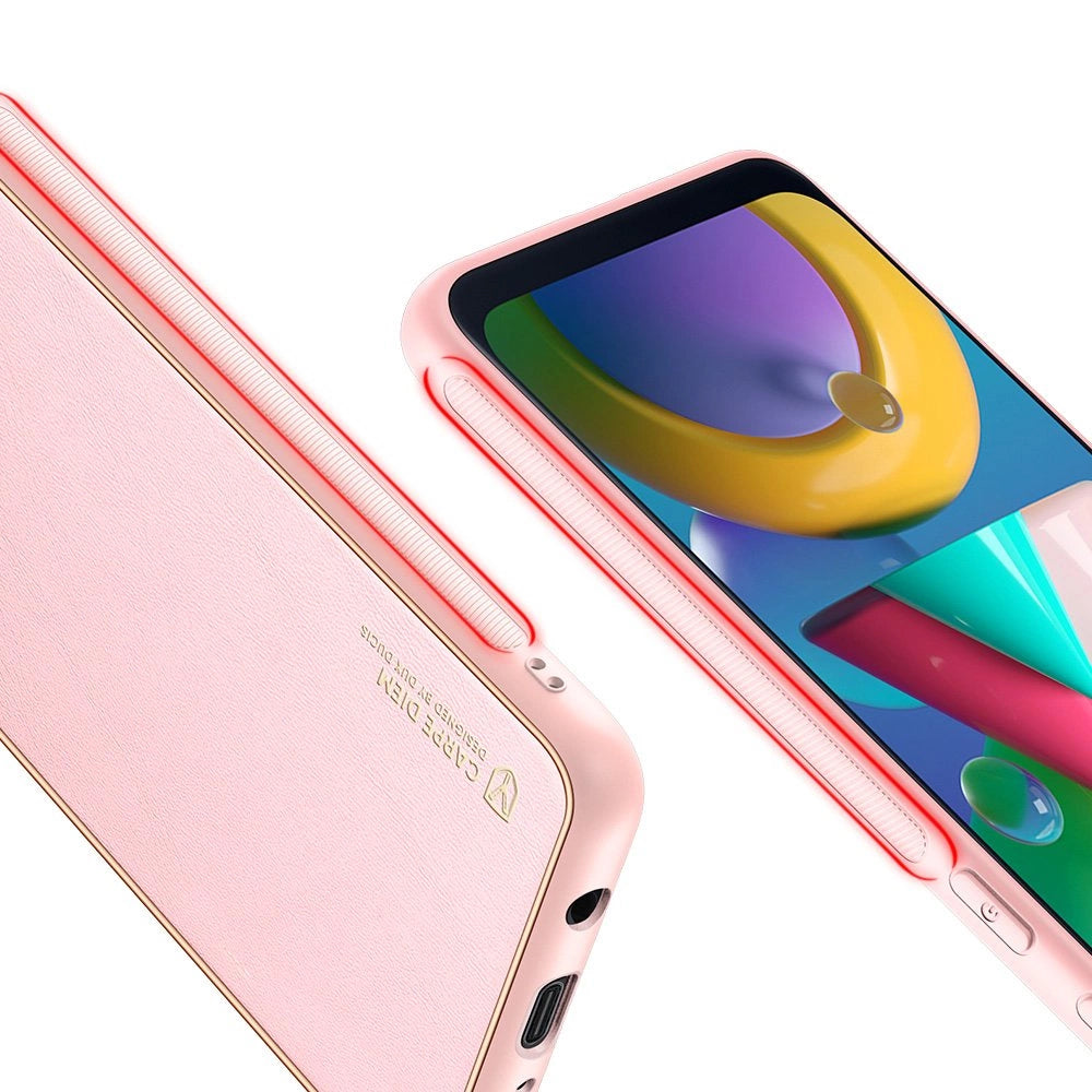 Dux Ducis Yolo elegant case made of soft TPU and PU leather for Samsung Galaxy M30s pink_6